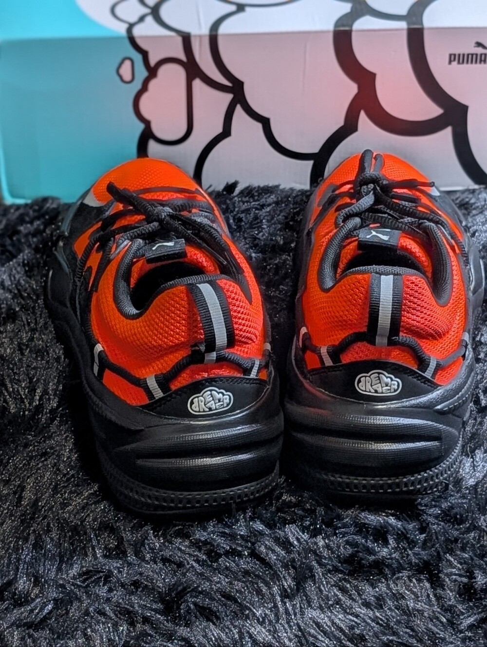 J. Cole x Puma RS-Dreamer Energy Red Black Basketball Shoes Sz 8 - Picture 4 of 9